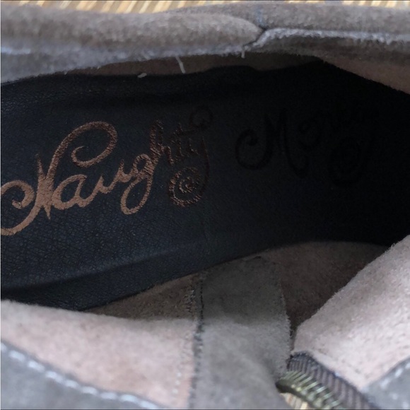 Naughty Monkey Taupe Suede Leather Fringe Ankle Booties Boots 
Size 8 - Picture 8 of 8